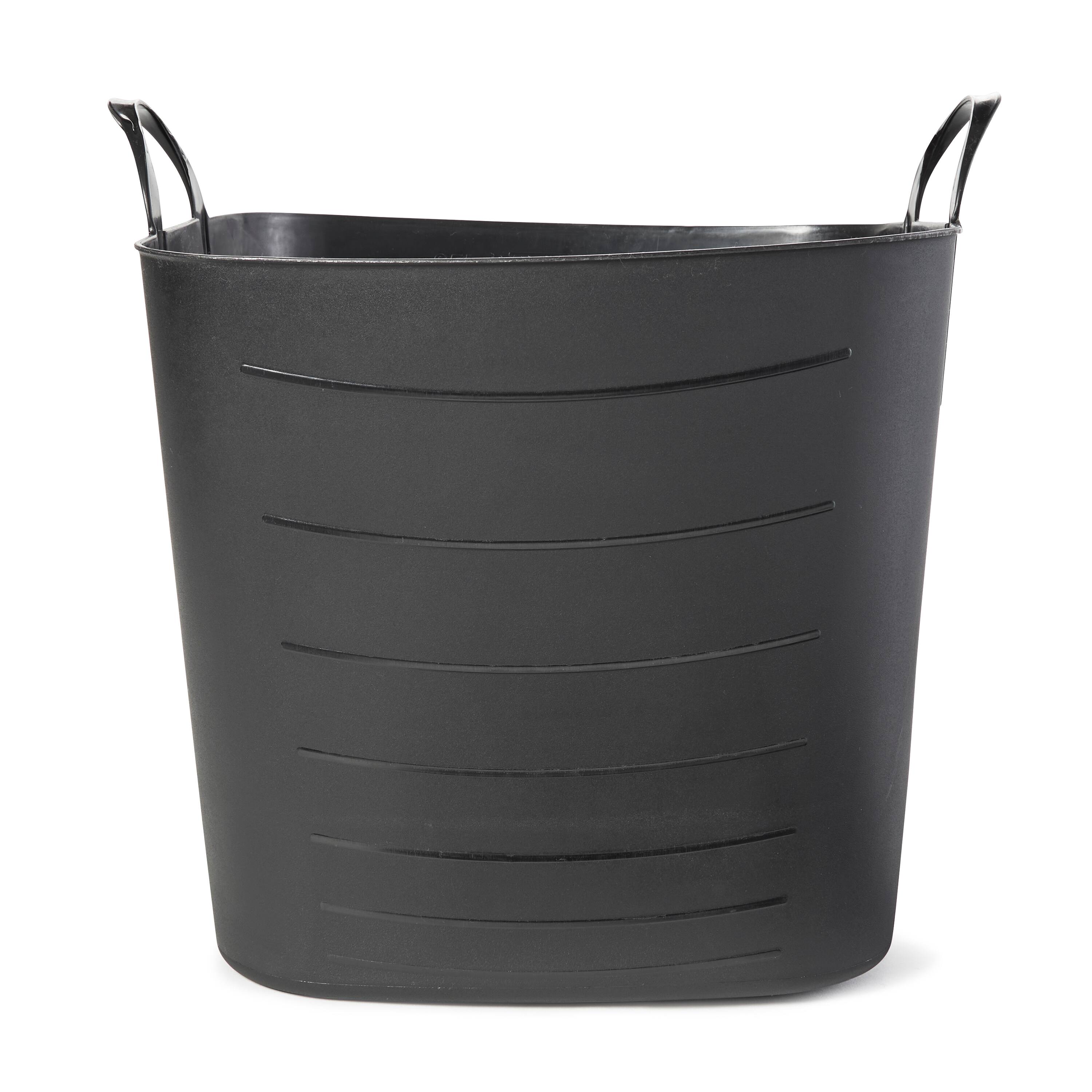 Alt View 10. Life Story - Life Story Tub Basket 25 Liter Plastic Storage Tote Bin with Handles (6 Pack) - Black.
