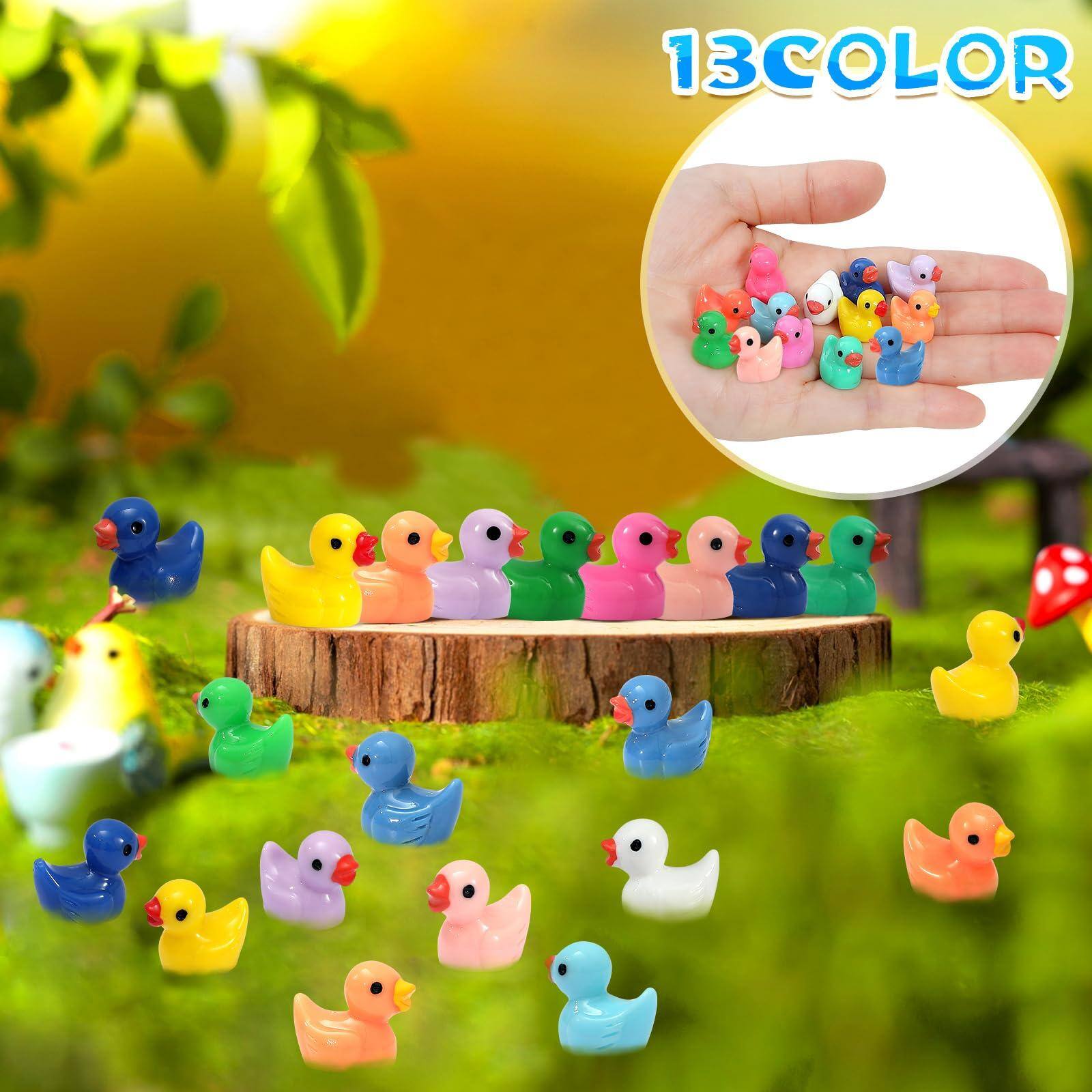 Stylel Star 260pcs Mini Ducks Miniature Figures Fairy Garden Duck Tiny ...