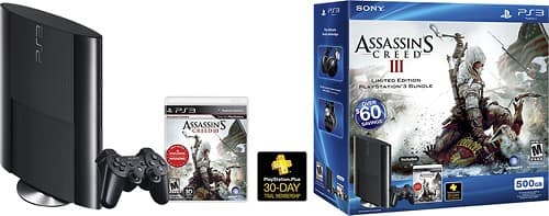 Console PS3 Ultra Slim 500 Go Sony Playstation 3 + Assassin's Creed IV  Black Flag + Last Of Us - Console rétrogaming à la Fnac