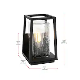Elegant Lighting - Lehigh 7 inch Outdoor Pendant - Black