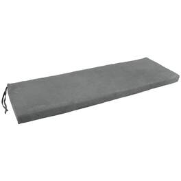 Blazing Needles - 60-inch by 19-inch Micro Suede Bench Cushion - Gray