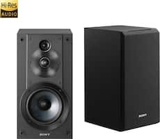 Sony - Core Series 5" 3-Way Bookshelf Speakers (Pair) - Black - Front_Zoom