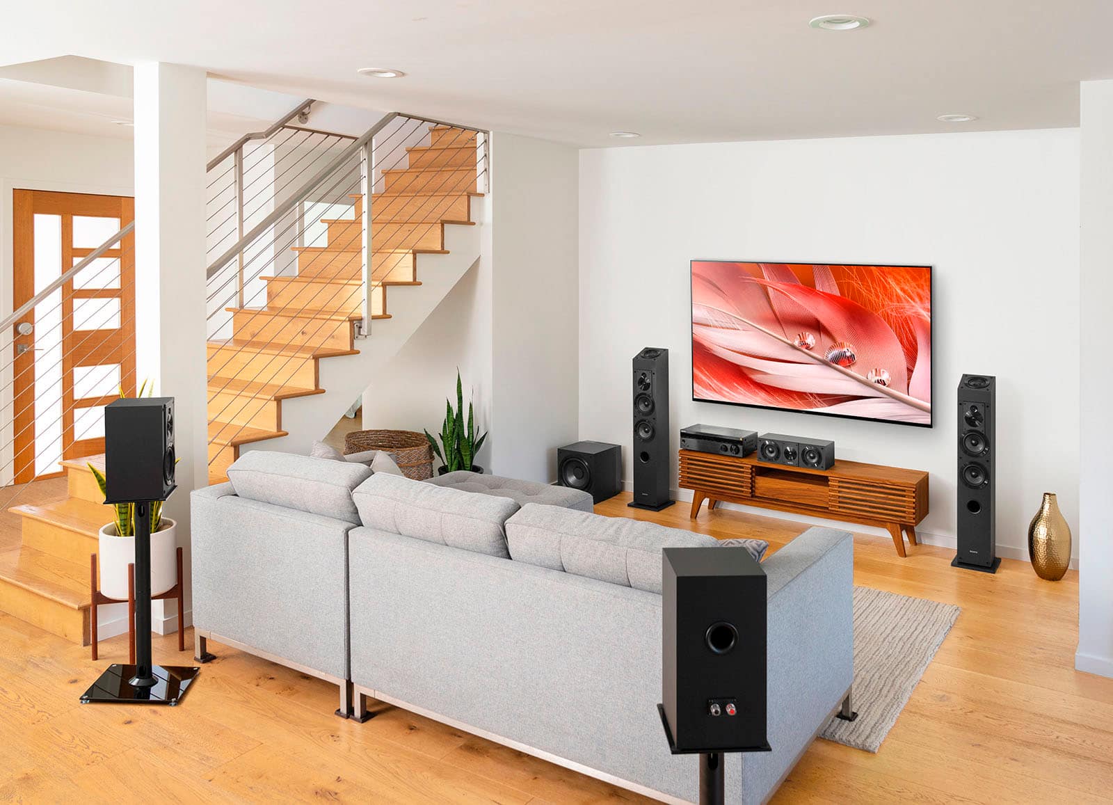 Alt View 11. Sony - Core Series 5" 3-Way Bookshelf Speakers (Pair) - Black.