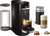 Nespresso De Longhi VertuoPlus Coffee Maker and Espresso Machine with Aeroccino Milk Frother Black Matte