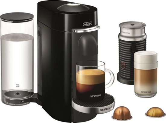 Best Buy: Nespresso Vertuo Next Premium Coffee and Espresso Maker by  De'Longhi with Aeroccino Milk Frother Black Rose Gold ENV120BAE