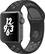 Front. Apple - Geek Squad Certified Refurbished Apple Watch Nike+ 38mm Space Gray Aluminum Case Black/Cool Gray Nike Sport Band - Space Gray Aluminum.