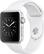 Front. Apple - Geek Squad Certified Refurbished Apple Watch Series 2 42mm Silver Aluminum Case White Sport Band - Silver Aluminum.