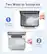 Two Ways to Scoop Ice
Effortlessly monitor your ice from top and front.
1. Open the top cover
2. Open the Ice basket