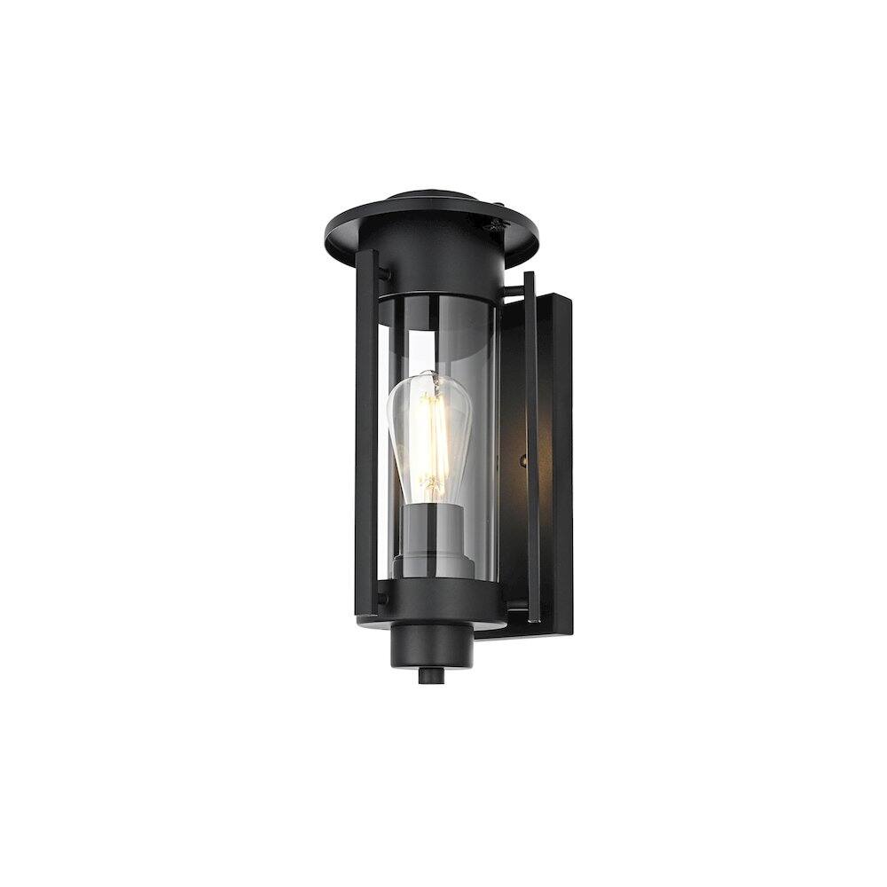 Back. Elegant Lighting - Bucknell 7 inch Outdoor Pendant in Black - Black.