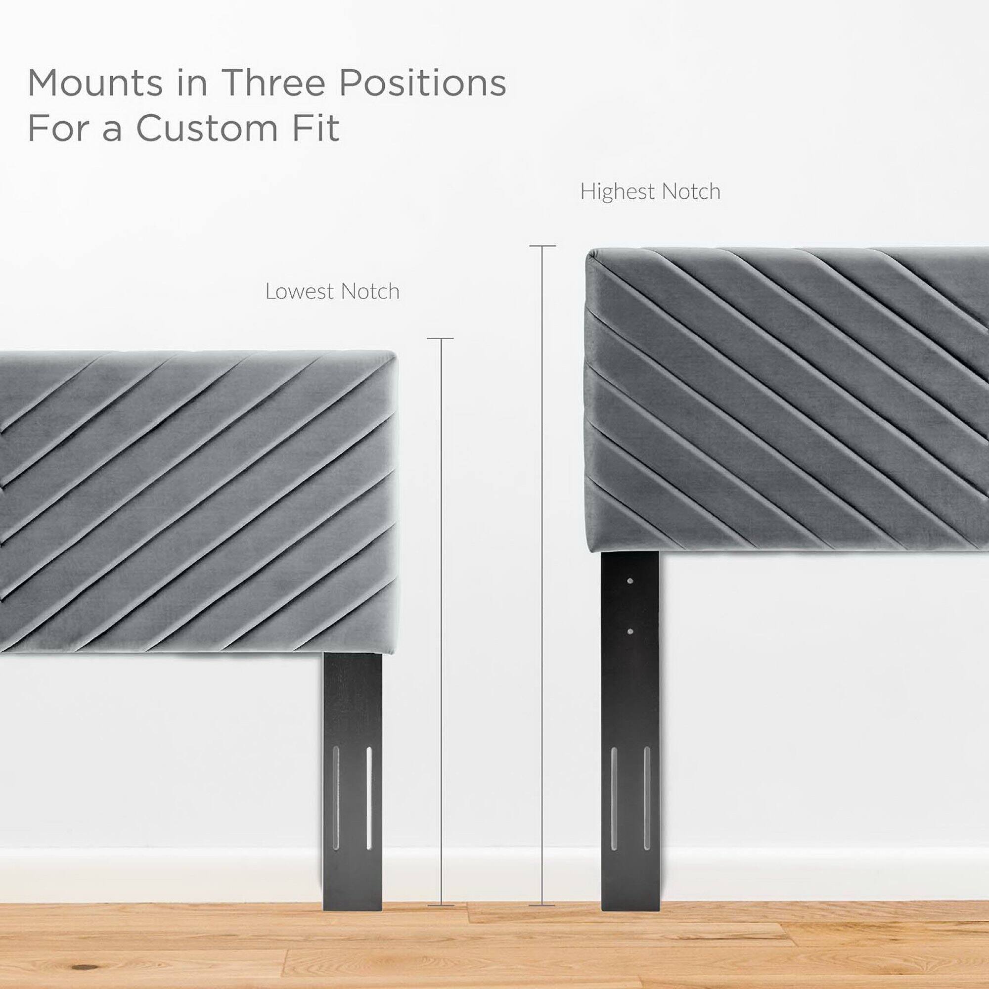 Mounts in Three Positions  
For a Custom Fit  

Lowest Notch  
Highest Notch