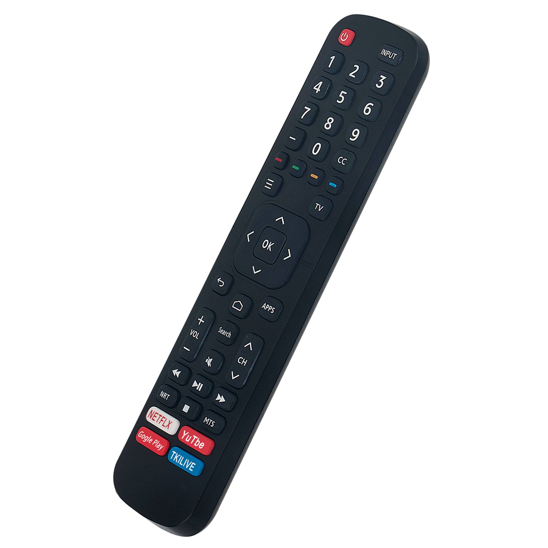 INPUT 1 2 3 4 5 6 7 8 9 0 CC TV OK APPS VOL Search CH NETFLIX MTS Google Play YouTube TKILIVE