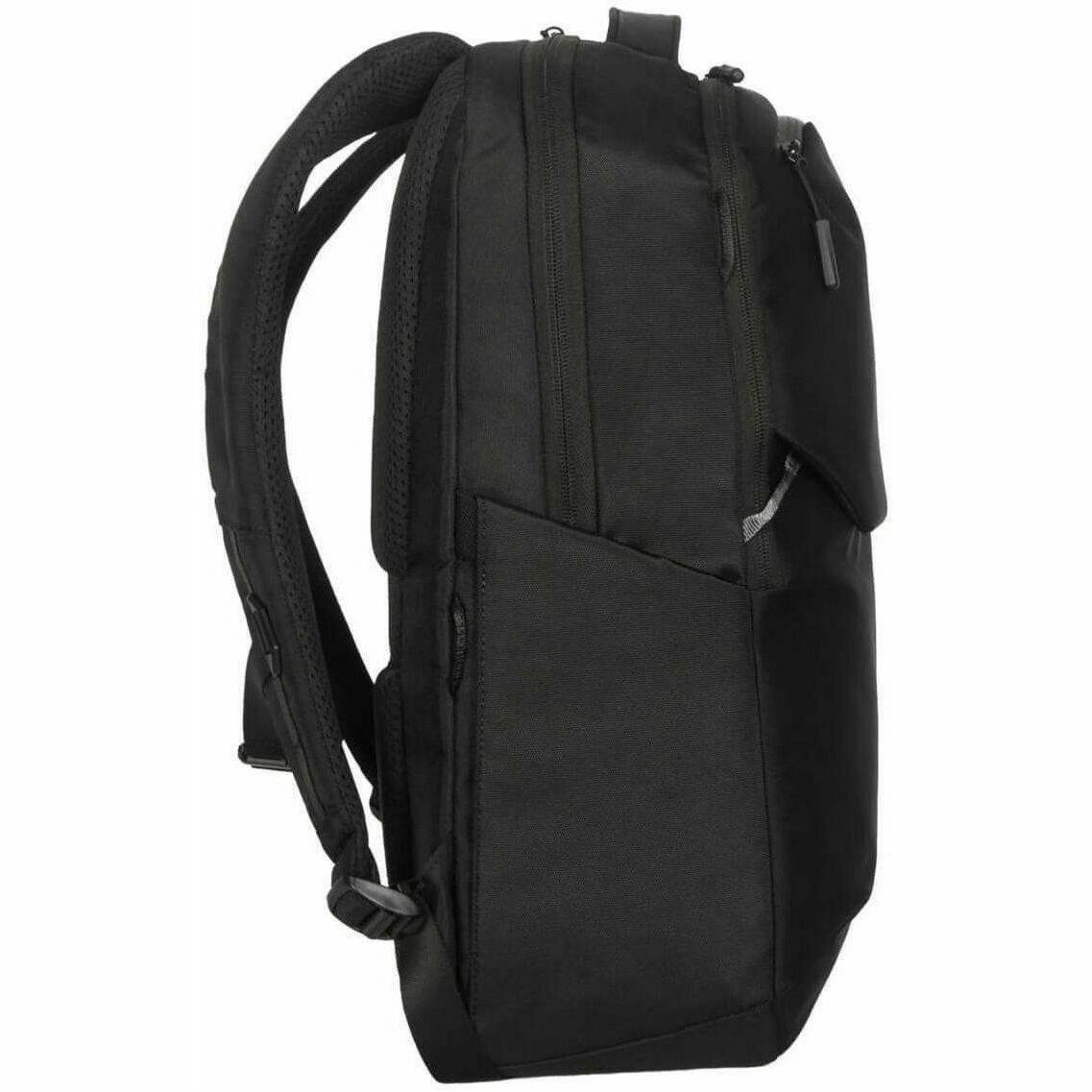 Alt View 4. Targus - Targus Work+ TBB657GL Carrying Case (Backpack) for 13" to 16" Notebook - Black - Plastic Body - Fabric Interior Material - Black.