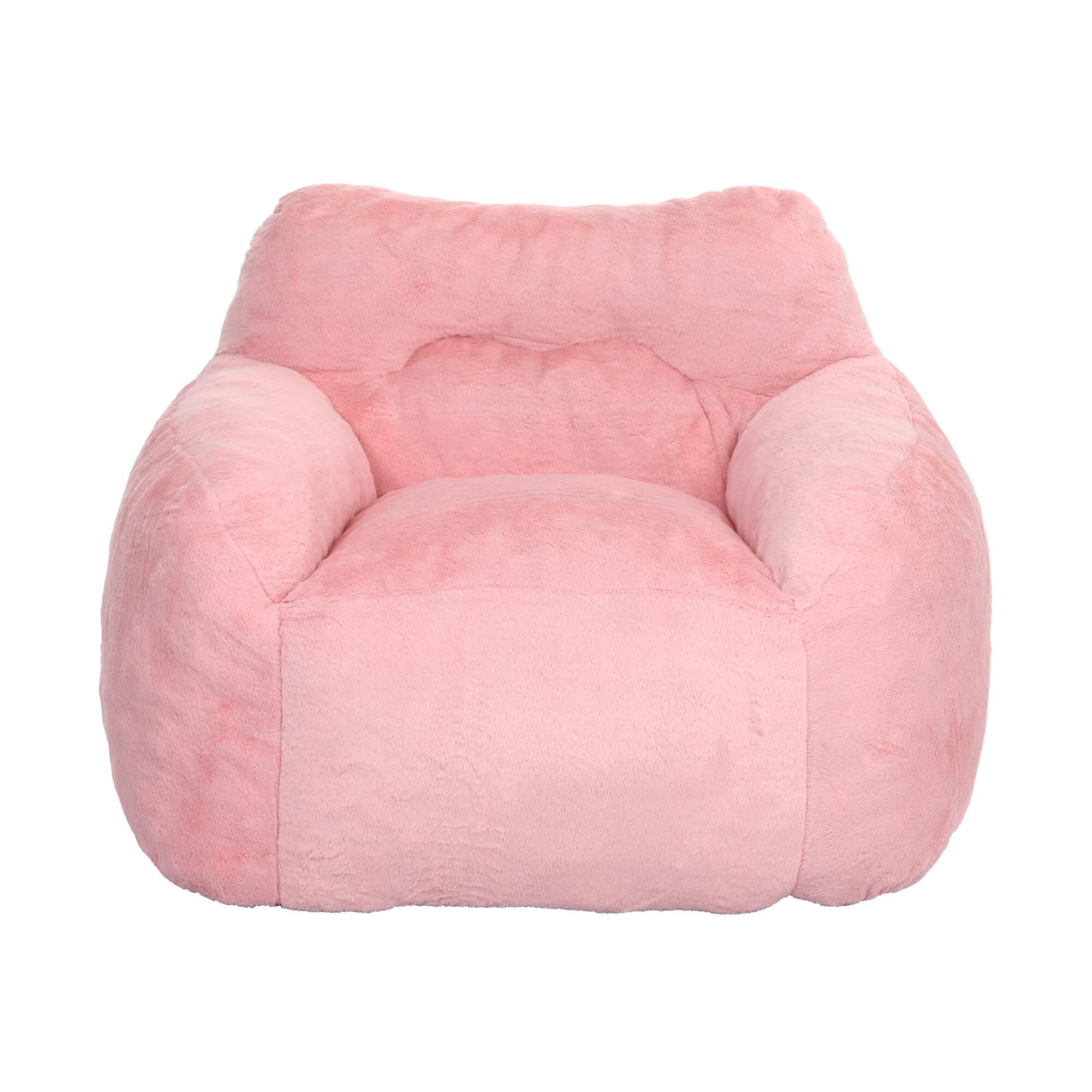 Alt View 4. GOODSILO - Bean Bag Chair Sofa with Armrests - Stuffed High-Density Foam, Lazy Comfy Seating for Adults in Living Room, Bedroom - Pink.