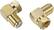 Front. Rocketfish™ - 90-degree Coaxial Cable Adapter (2-Pack) - Gold.