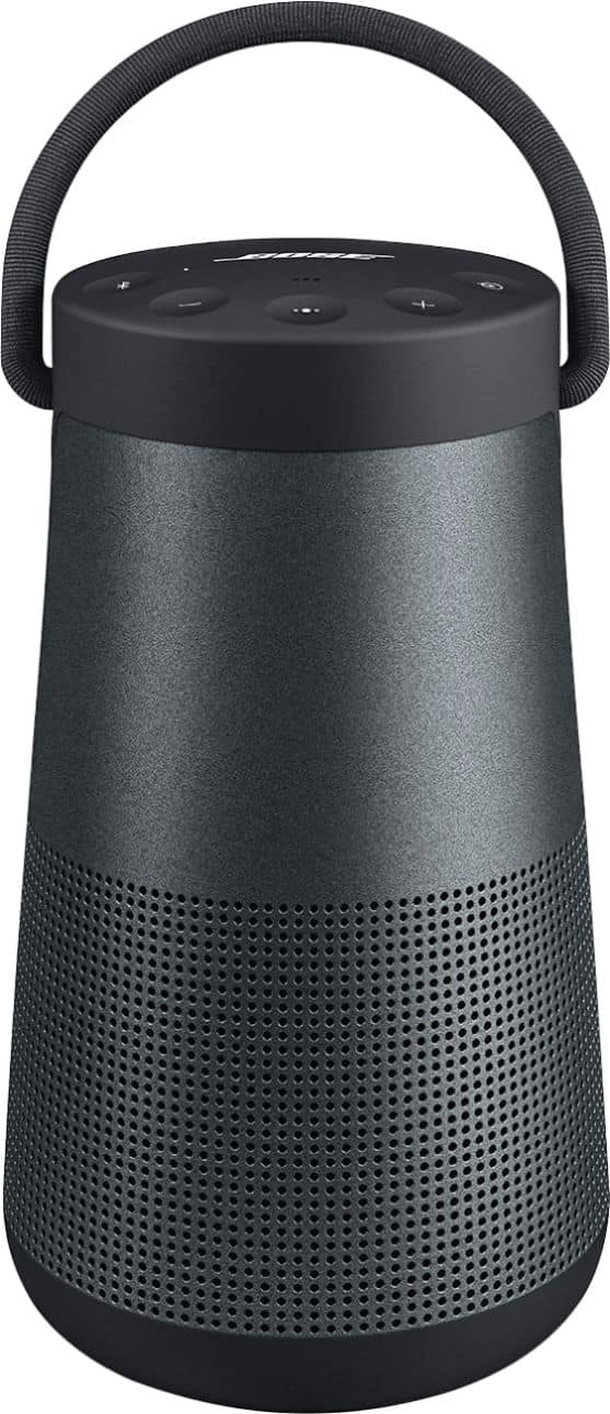 Front. Bose - SoundLink Revolve+ Portable Bluetooth speaker - Triple Black.