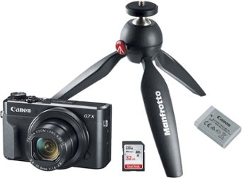 Canon - PowerShot G7 X Mark II 20.1-Megapixel Digital Camera Video Creator Kit - Black - Front_Zoom