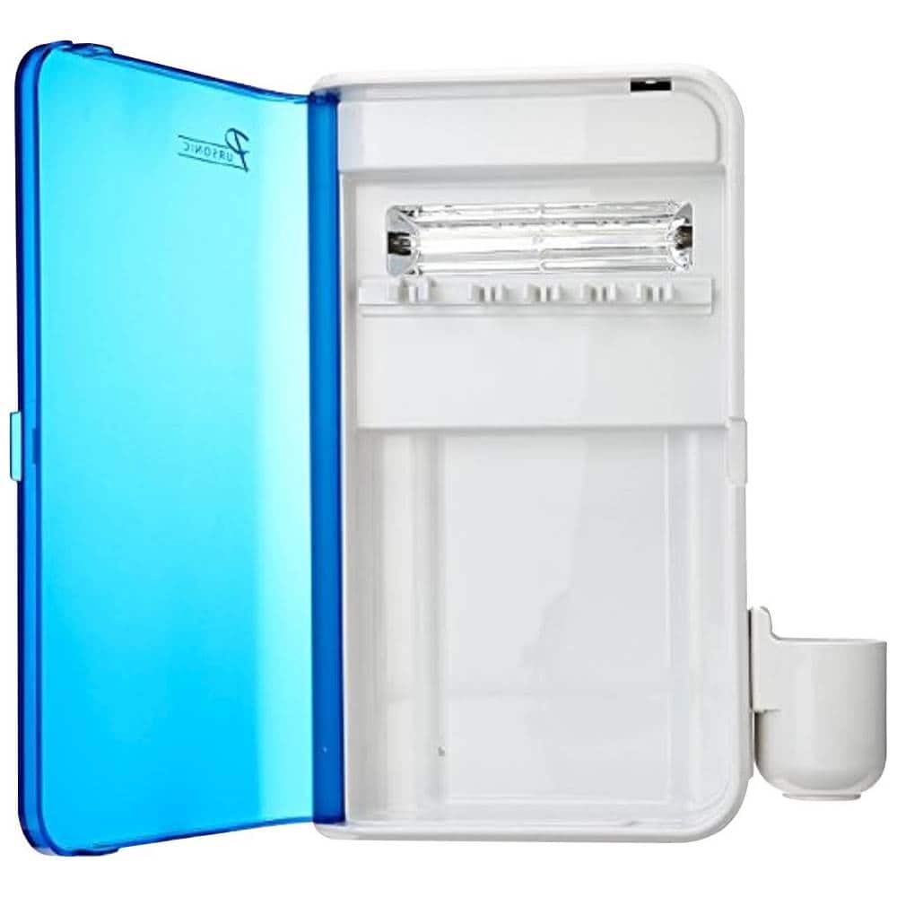 Front. Pursonic - S20 UV Toothbrush Sanitizer - White/Blue.
