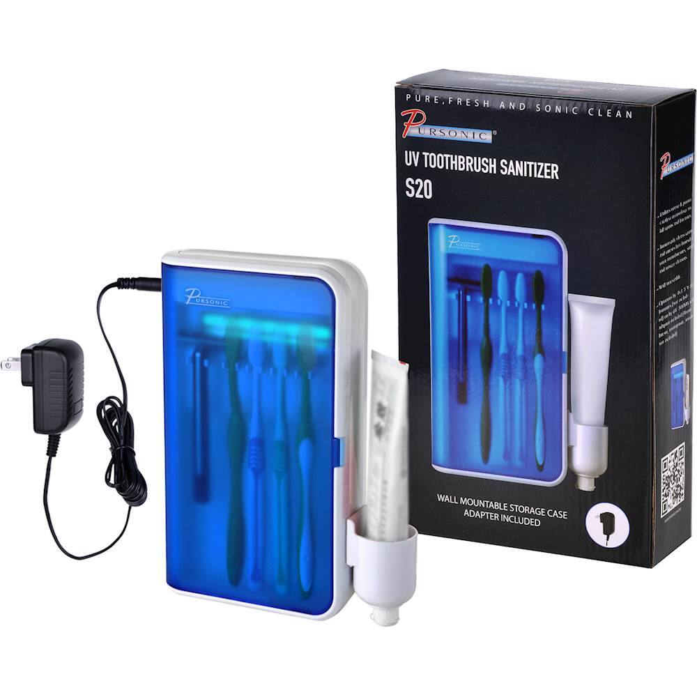 Alt View 13. Pursonic - S20 UV Toothbrush Sanitizer - White/Blue.