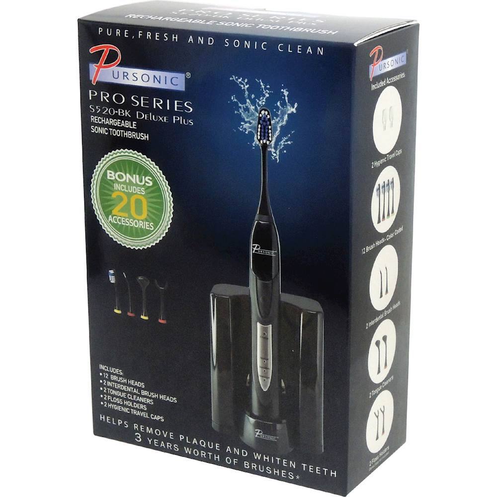 Alt View 12. Pursonic - Pro Series S520 Rechargeable Sonic Toothbrush - Black.