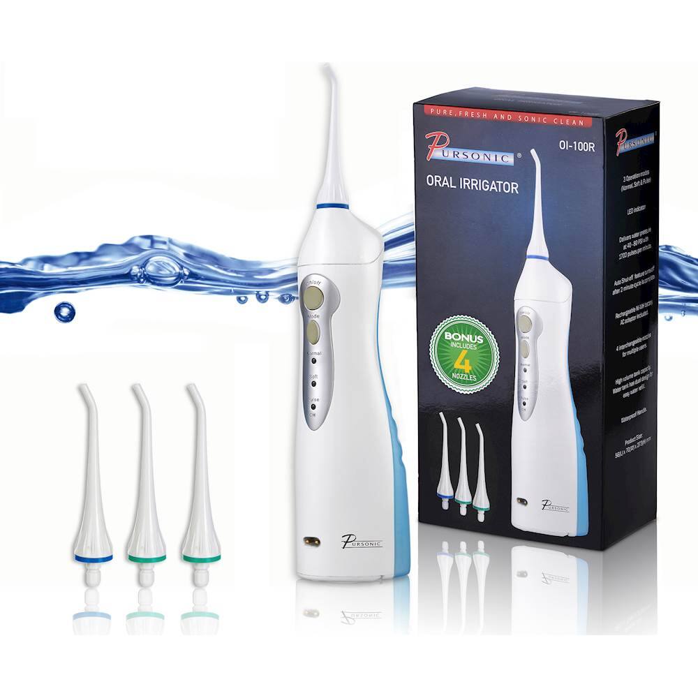 Alt View 11. Pursonic - Rechargeable Oral Irrigator - White.