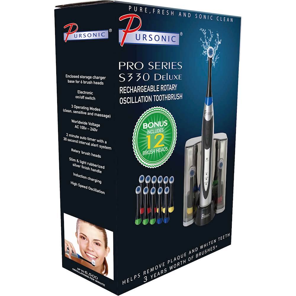 Alt View 13. Pursonic - Pro Series S330 Rechargeable Rotary Toothbrush - Black.