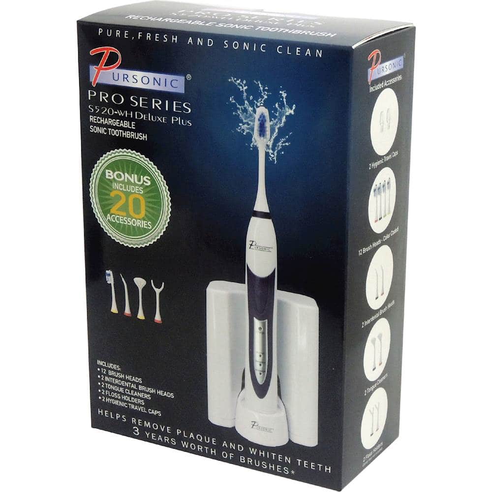 Alt View 12. Pursonic - Pro Series S520 Rechargeable Sonic Toothbrush - White.