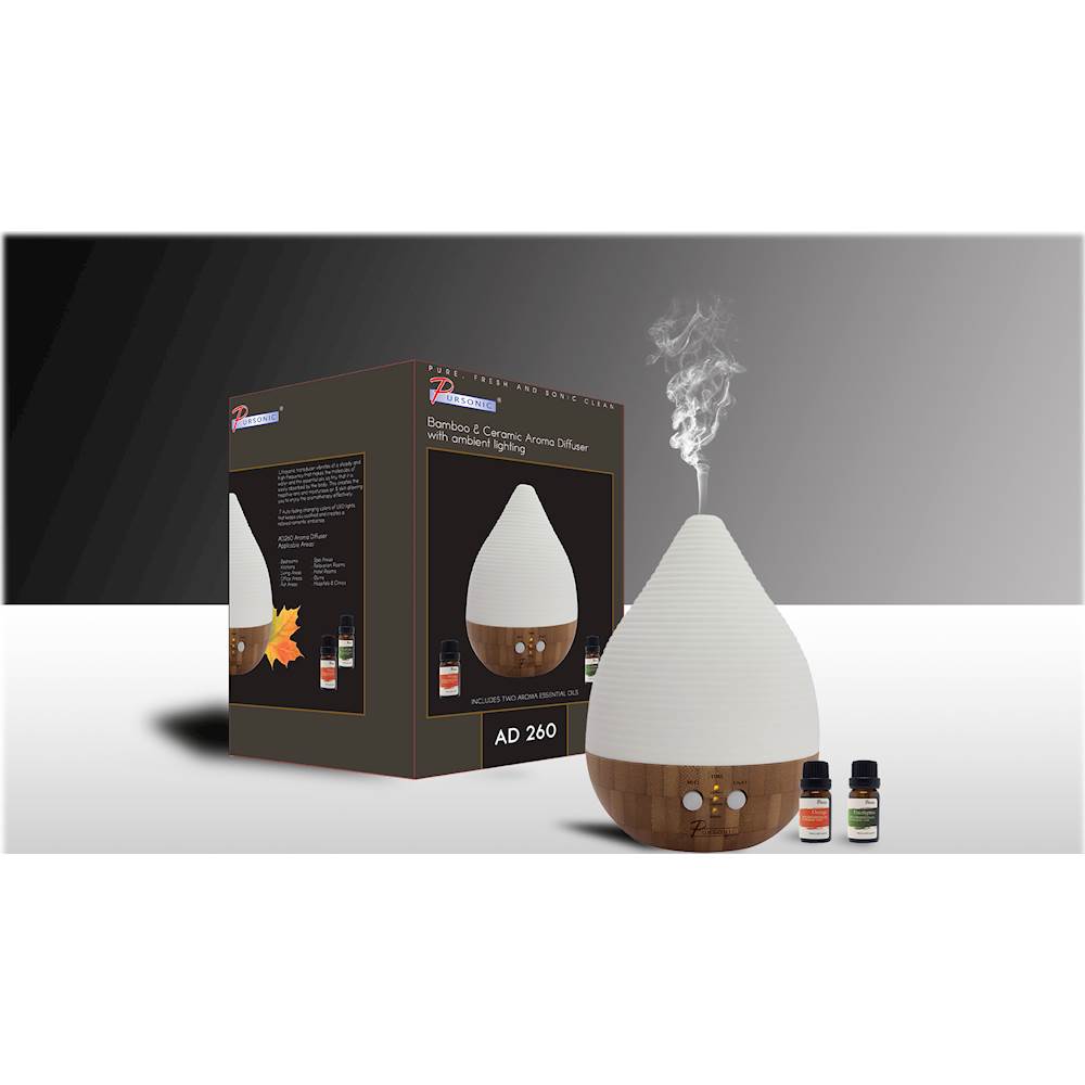 Best Buy: Pursonic Essential Oil Diffuser Bamboo ceramic PCPS260