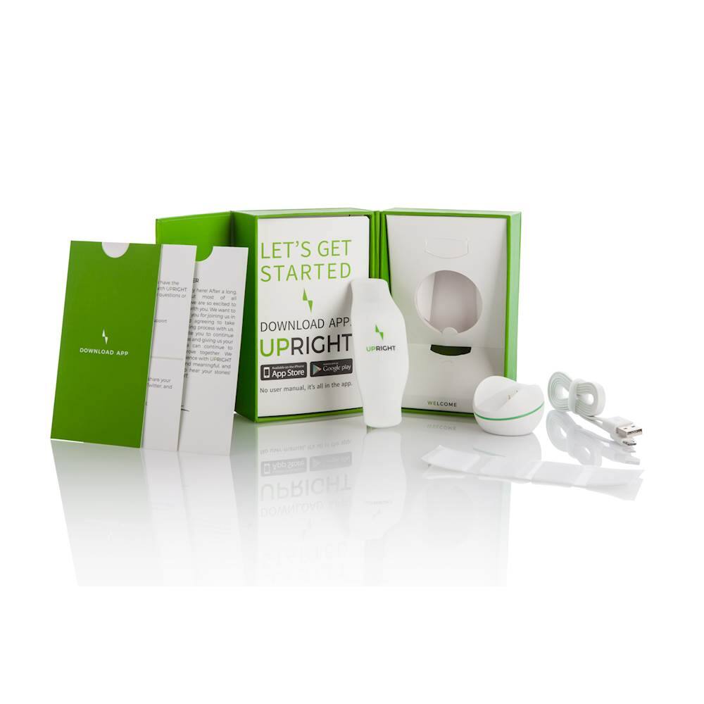 Alt View 17. Upright - Smart Wearable Posture Trainer - White.