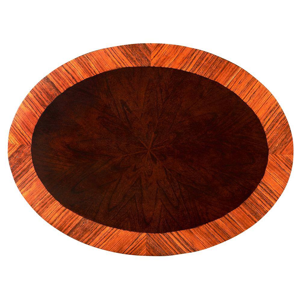 Angle. Butler Specialty - Jeanette Nouveau Oval Side Table - Dark Brown.