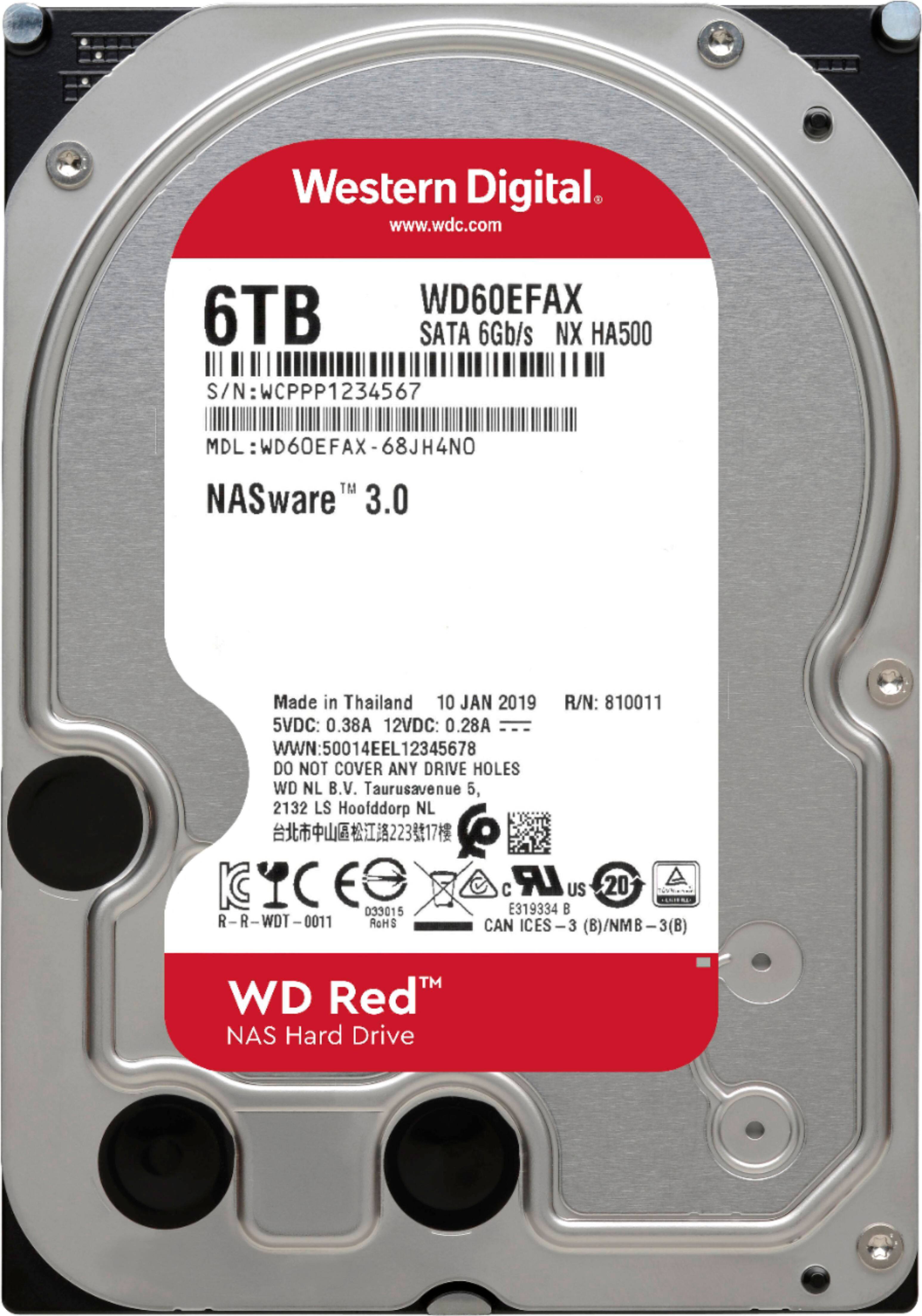 Alt View 14. WD - NAS 6TB Internal SATA NAS Hard Drive for Desktops - Black/silver.