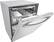 Left. LG - 24" Top Control Smart Wi-Fi Enabled Dishwasher with QuadWash and Steel Tub with Light - Stainless steel.