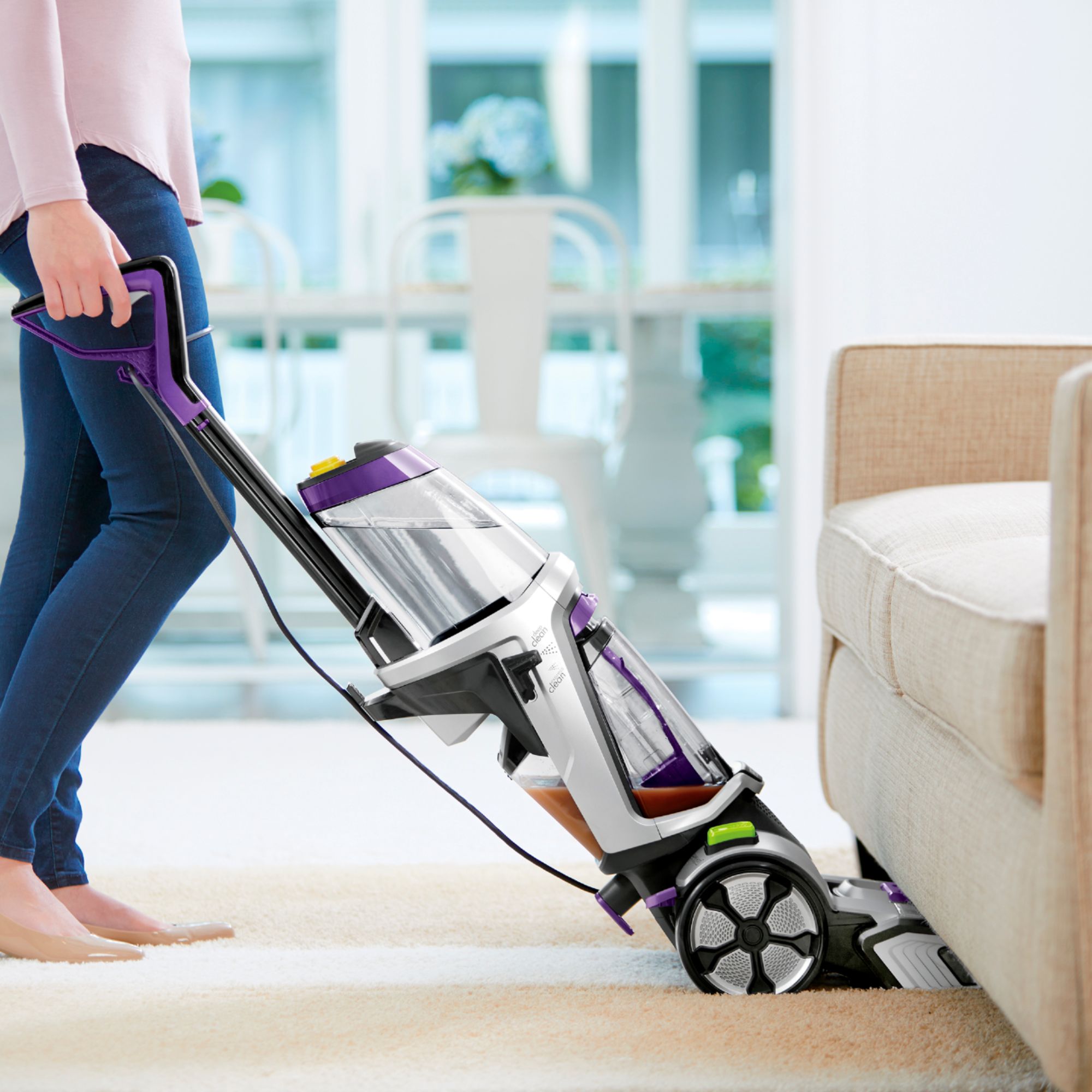 BISSELL - ProHeat 2X Revolution Pro Corded Upright Deep Cleaner - Silver/purple