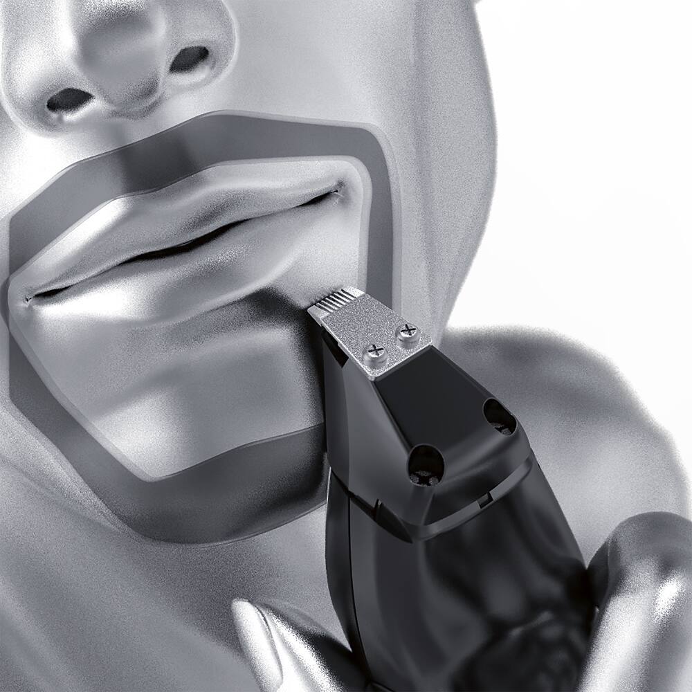 Alt View 14. Wahl - Lithium Ion Rechargeable Trimmer - Black/silver.