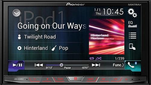 Pioneer - 7" - Android Auto/Apple CarPlay™ - Built-in Bluetooth - In-Dash CD/DVD/DM Receiver - Black - Larger Front