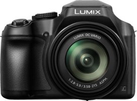 Panasonic - LUMIX FZ80 18.1 Megapixels 4K Photo Point and Shoot Digital Camera with 60X Zoom Lens - Black - Front_Zoom