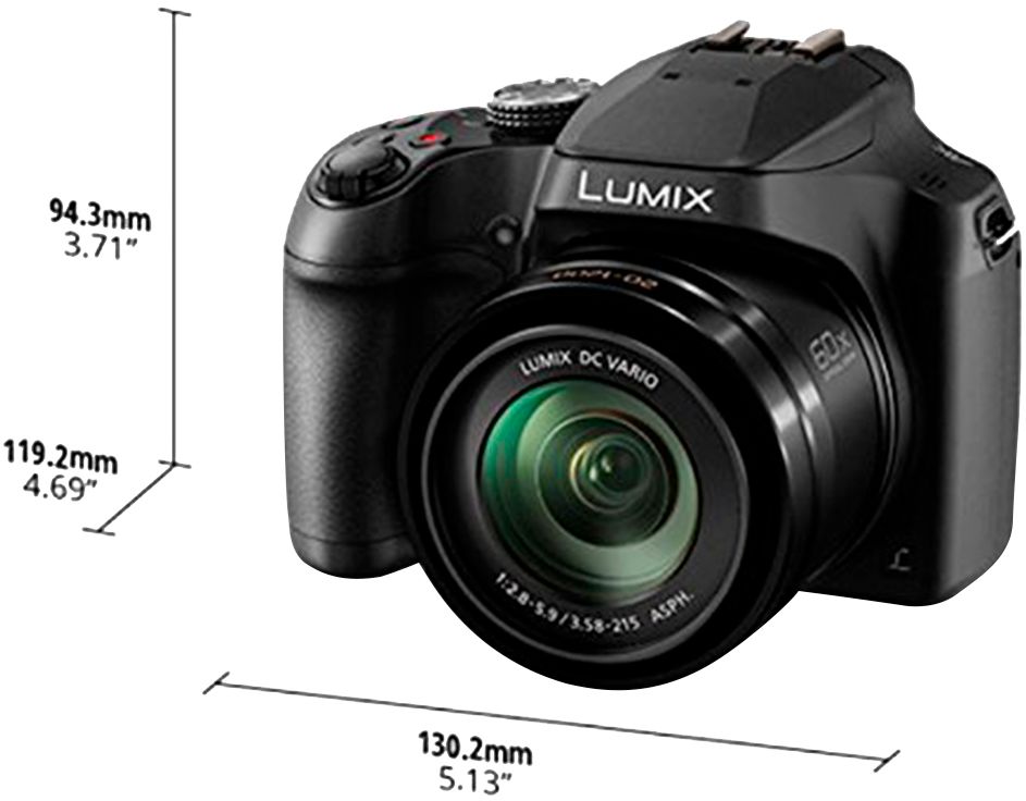 cease Abroad coupler Panasonic LUMIX FZ80 18.1 Megapixels 4K Photo Point and Shoot Digital  Camera with 60X Zoom Lens Black DC-FZ80K - Best Buy