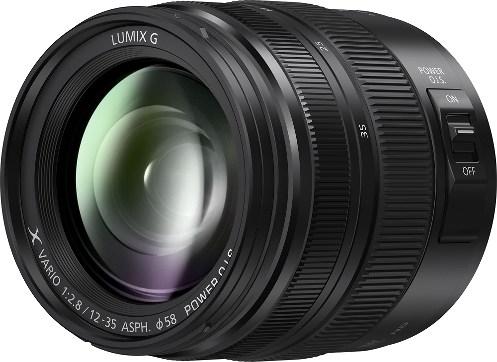 Angle View: Panasonic - LUMIX G 12-35mm f/2.8 II ASPH. Wide Zoom Lens for Mirrorless Micro Four Thirds Compatible Cameras - H-HSA12035 - Black