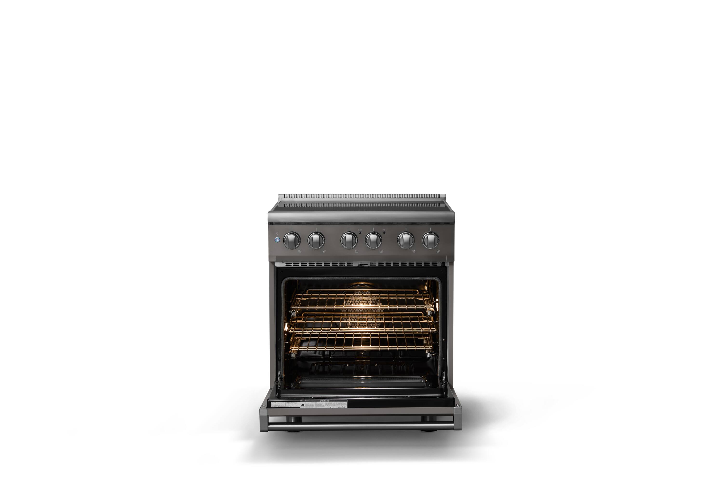 Alt View 2. Viking - 30 in. Wide 4 Elements Pro 5 Series 4.7 Cu. Ft. Freestanding Induction Convection Range - Damascus Gray - Damascus Gray.
