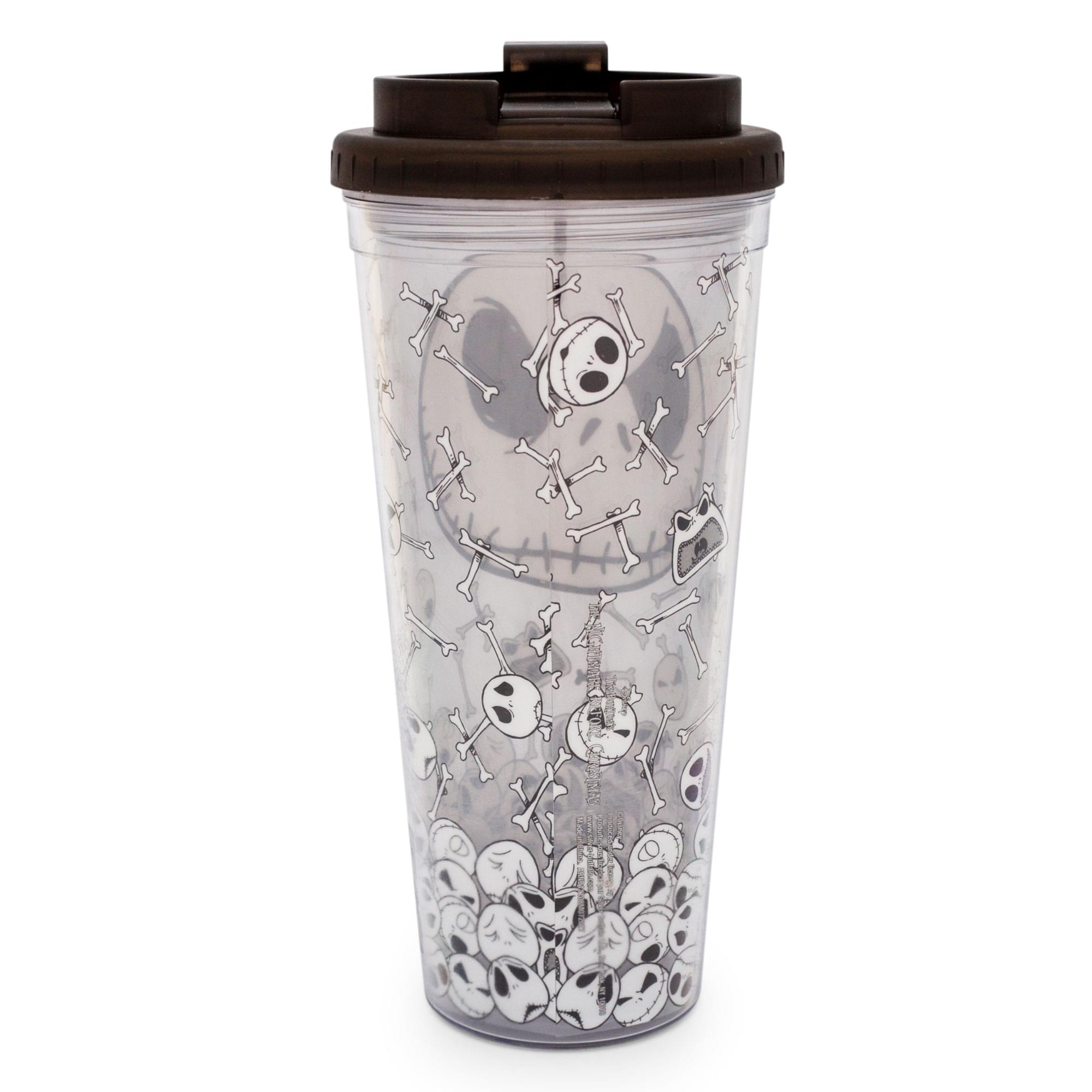 Alt View 1. Disney - Disney The Nightmare Before Christmas Jack And Skulls Plastic Travel Tumbler - Black.