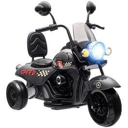 Qaba - Electric Motorcycle for Kids, 3 Wheel 6V Battery Chopper Motorbike, Ride on with Headlights, Music, Fwd&Reverse for 3-6