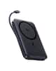 Front. Baseus - Baseus PicoGo Qi2.2 Certified 10,000mAh Magnetic Power Bank - 45W PD Fast Charge with Built-in USB-C Cable - Black.