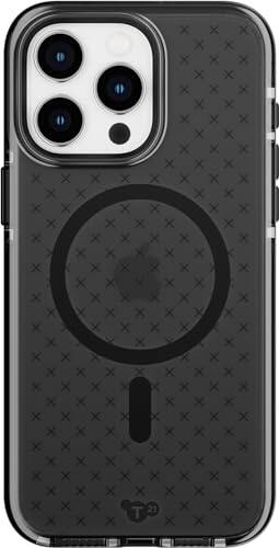 Front. Tech21 - Tech21 Evo Check MagSafe Case iPhone 15 Pro Max - Smokey/Black - Smokey Black.