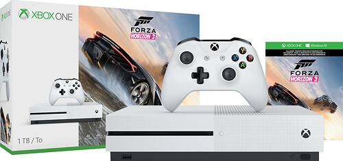 Microsoft - Xbox One S 1TB Forza Horizon 3 Console Bundle with 4K Ultra HD Blu-ray™ - White - Larger Front