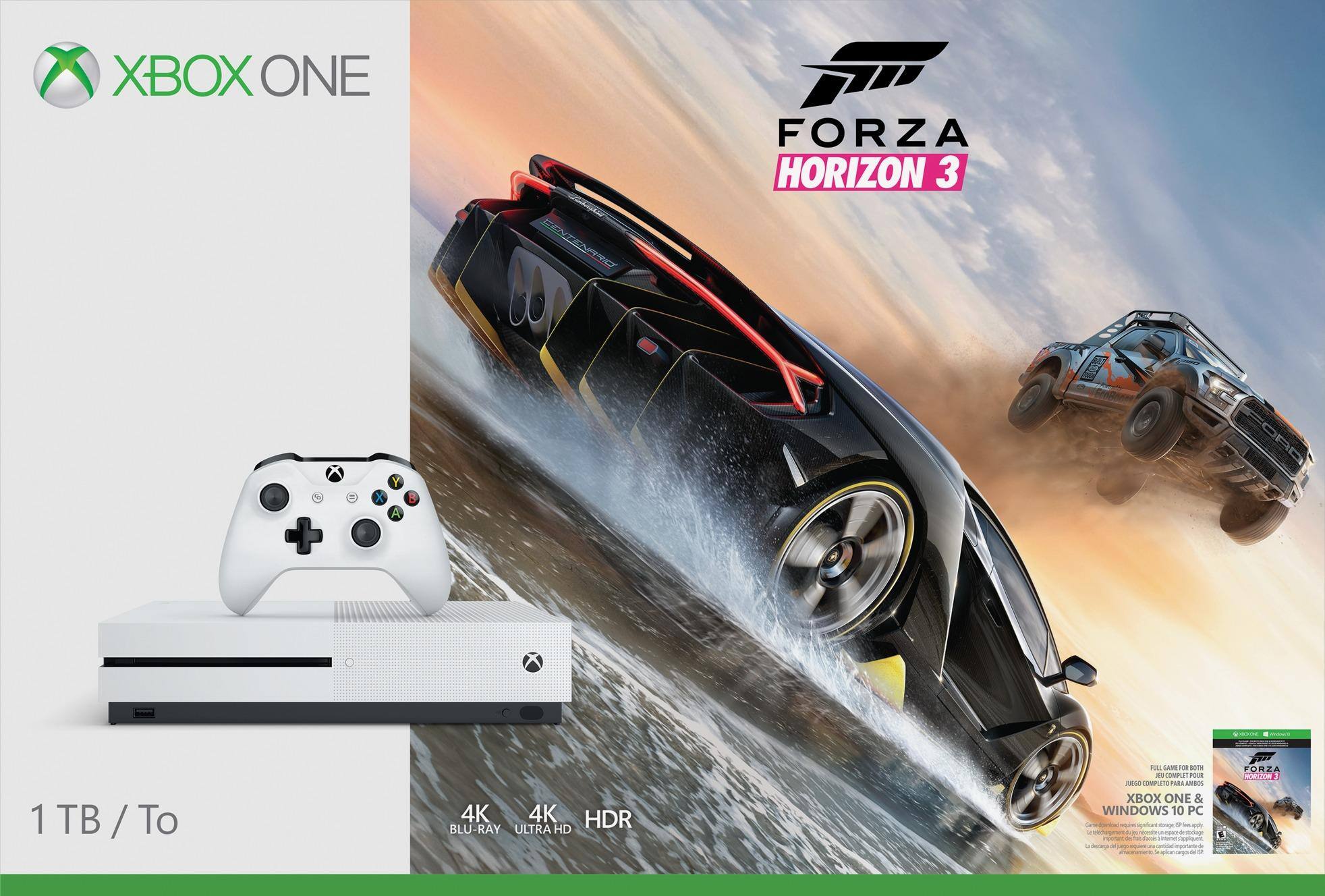 Front. Microsoft - Xbox One S 1TB Forza Horizon 3 Console Bundle with 4K Ultra HD Blu-ray.