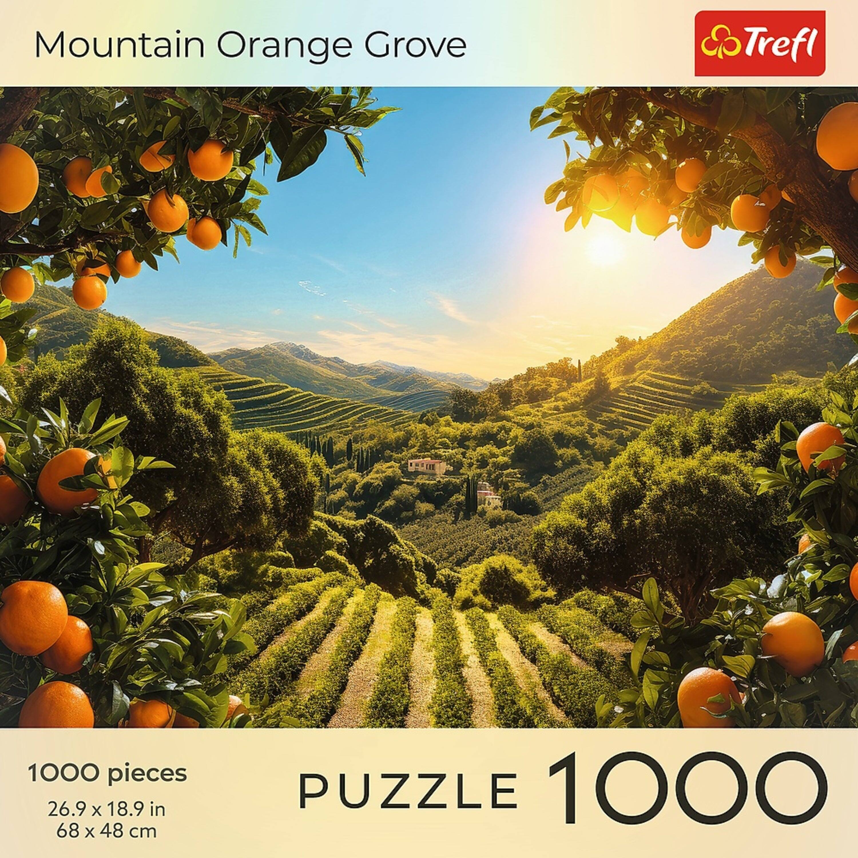Mountain Orange Grove  
Trefl  

1000 pieces  
26.9 x 18.9 in  
68 x 48 cm  

PUZZLE 1000