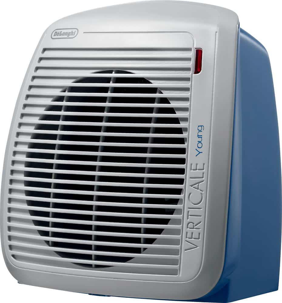 Best Buy DeLonghi Verticale Young Safeheat Fan Heater Gray Blue