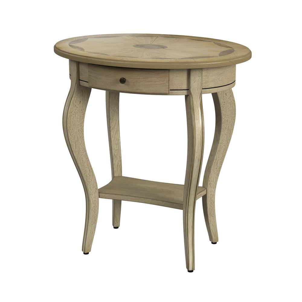 Alt View 3. Butler Specialty - Jeanette Oval Wood Side Table - Beige.