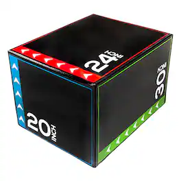 BalanceFrom Fitness - 16 Pound Versatile 3 in 1 Plyometric Jumping Exercise Box - Multi-Color