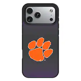 Keyscaper - NCAA - Clemson Tigers Linen Logo iPhone Bump Case - 15 - Black