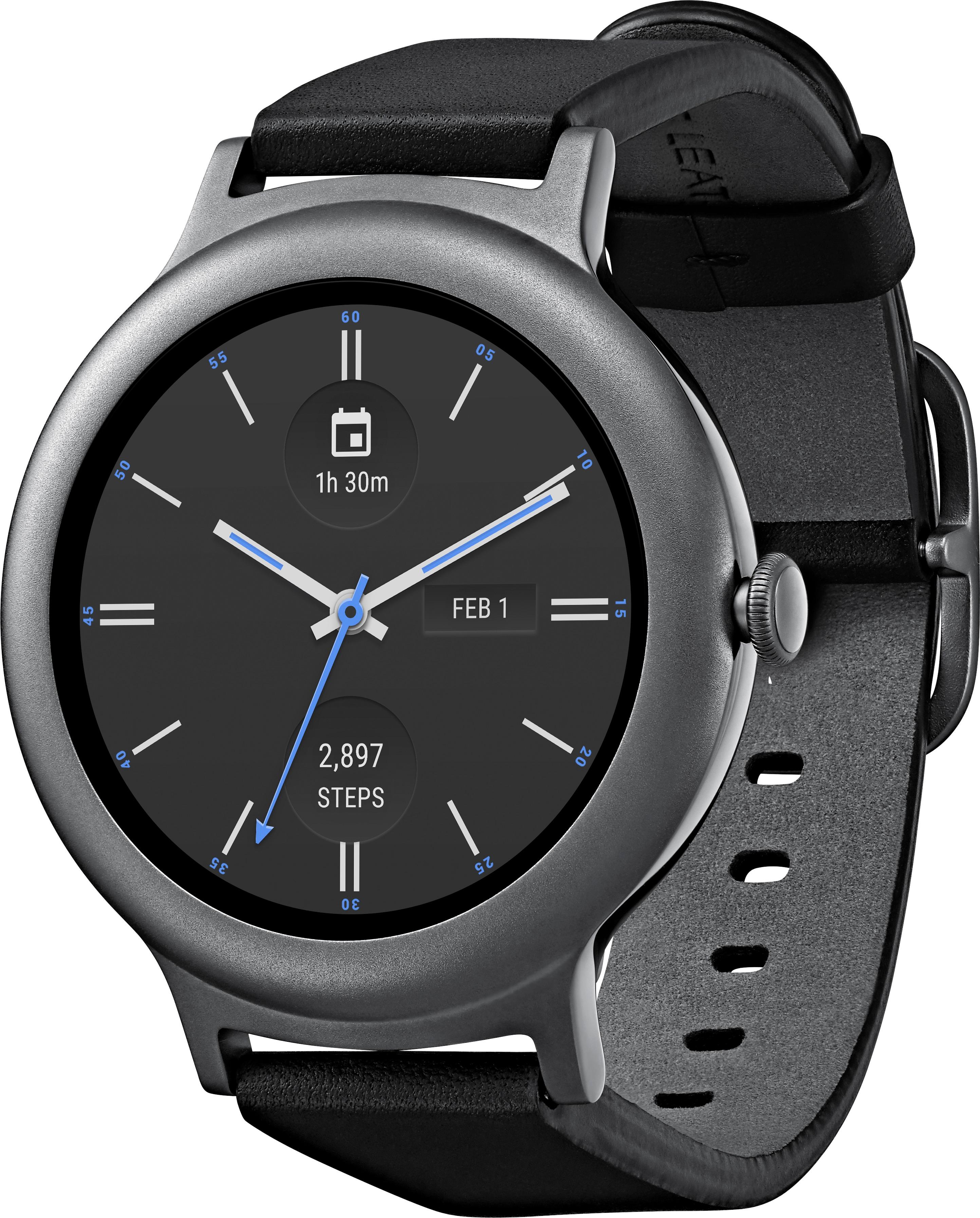 Best Buy LG Watch Style Smartwatch 42.3mm Stainless Steel Titanium